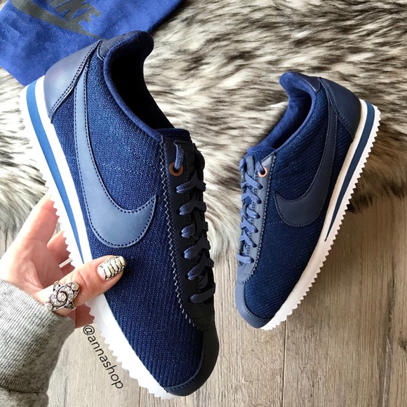 nike cortez denim